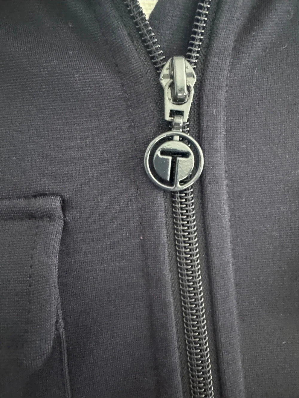 Talbots Navy Zip-Front Jacket - Picture 4 of 8